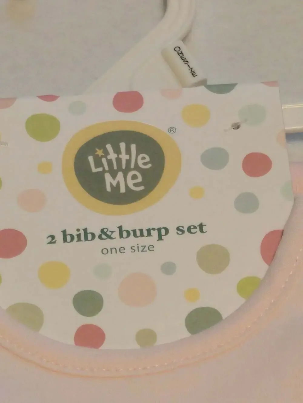 Little Me Baby Girl Pink Tag-Along Blanket and 2-Piece Bib & Burp Set